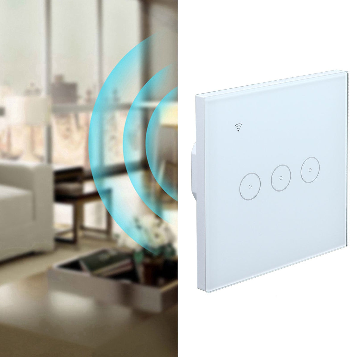 WiFi Smart Touch Wall Switch Remote Control Wall Switch Panel Home Decor 95‑/AC 10A