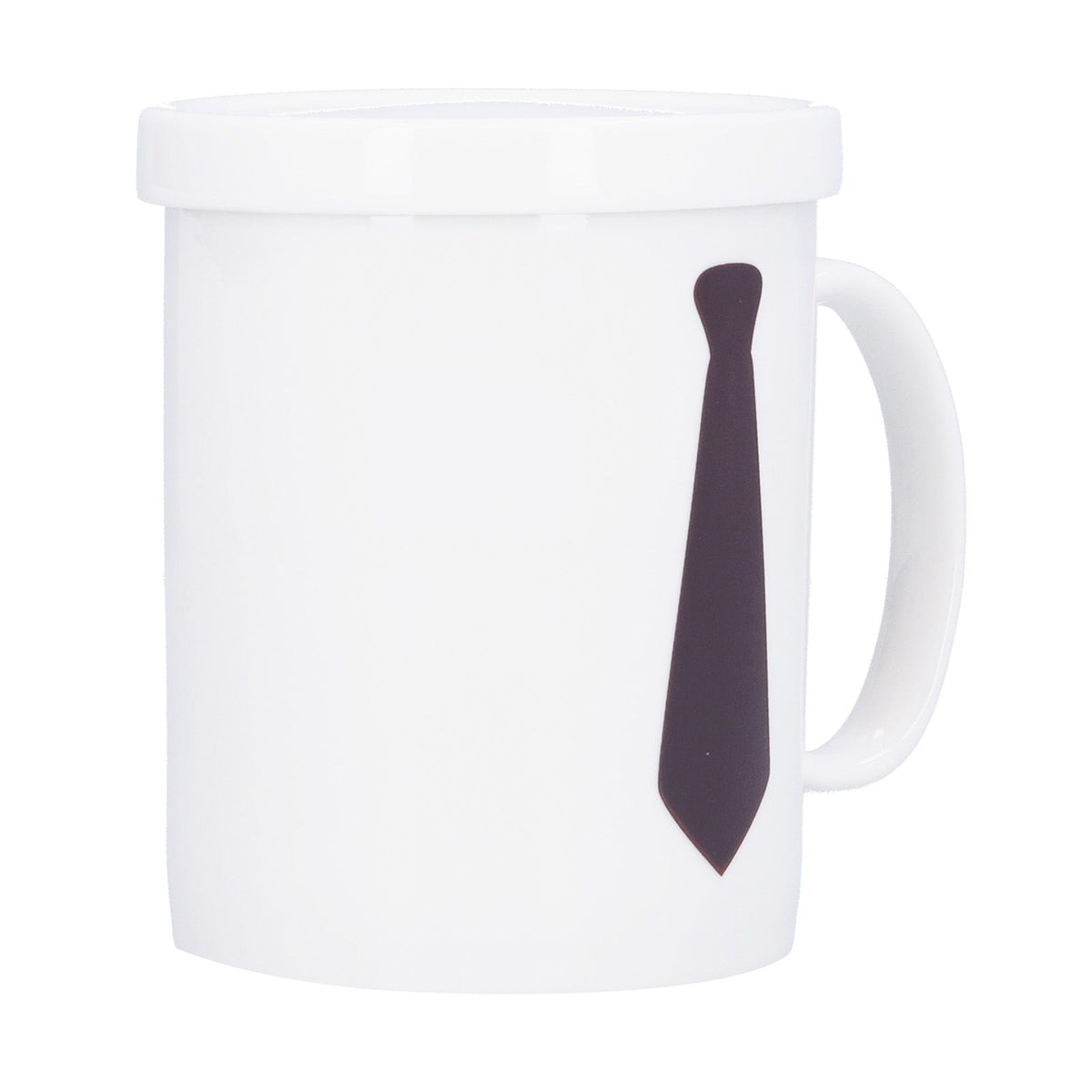 Necktie Pattern Color Changing Cup ThermoSensitive Coffee Mug with Cover for Home Office