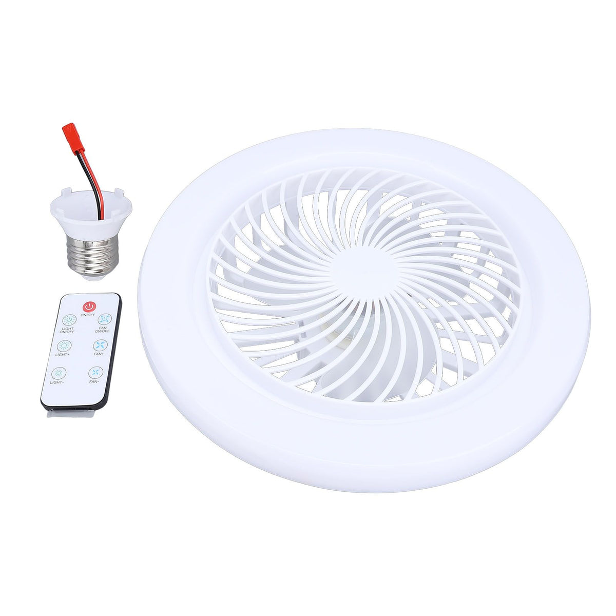 Ceiling Fan Light Dimmable Remote Control Speed Adjustable Energy Saving E27 E26 LED Ceiling Fan for Dining Room Bedroom Living Room