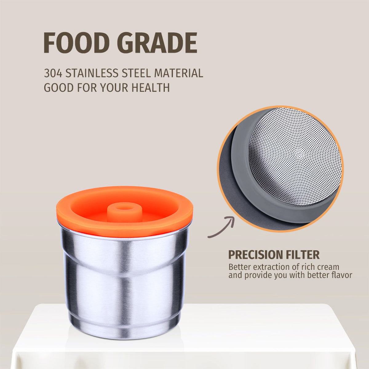 Stainless Steel Coffee Capsule Refillable Coffee Capsules Espresso Capsules Compatible with Coffee