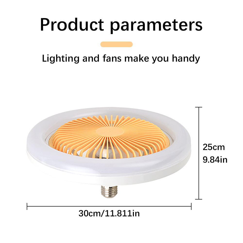 Aoresac Mini Ceiling Fan with Light Silent LED Ceiling Fan Remote Control Enclosed E27 Socket Fan