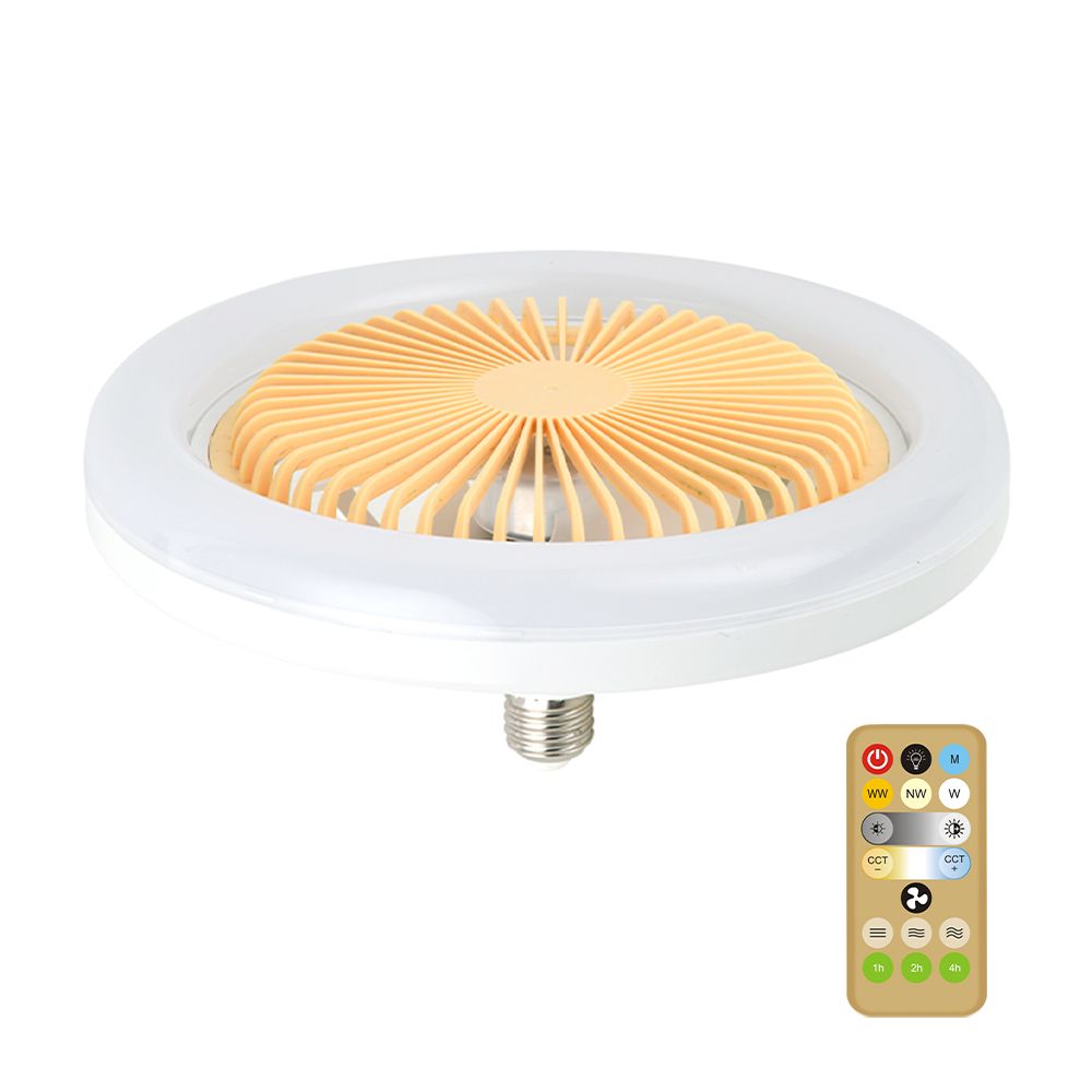 Aoresac Mini Ceiling Fan with Light Silent LED Ceiling Fan Remote Control Enclosed E27 Socket Fan