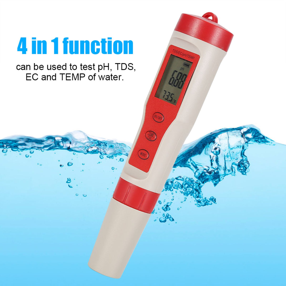 4 in 1 Function pH TDS EC TEMP Digital Water Quality Tester Monitor Meter Test Pen