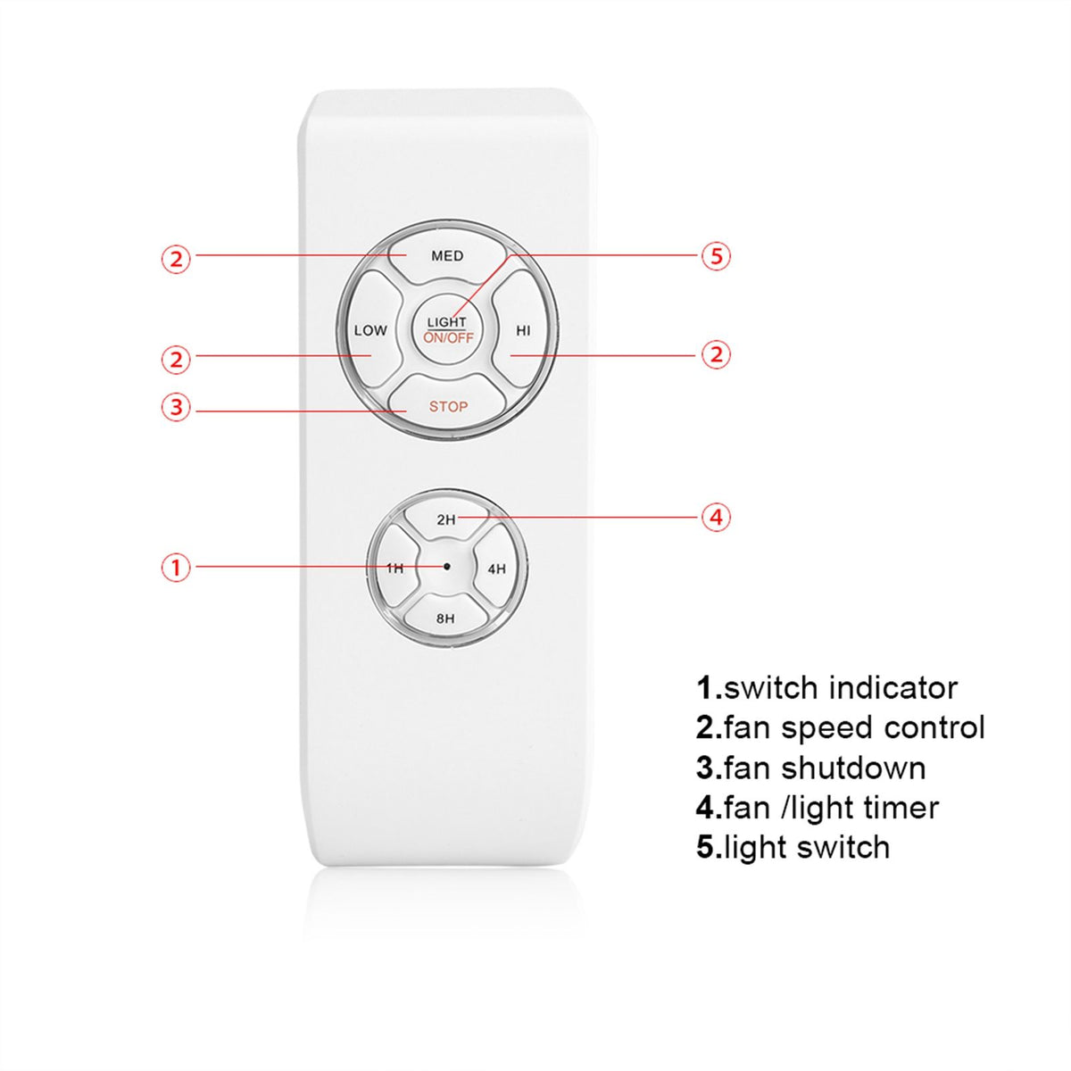 4 Timing 3 Speeds Universal Ceiling Pendant Fan Lamp Wireless Remote Controller Kit