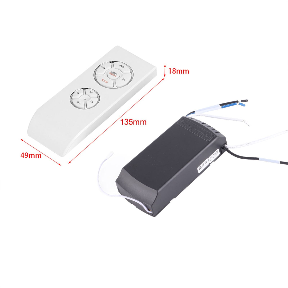 4 Timing 3 Speeds Universal Ceiling Pendant Fan Lamp Wireless Remote Controller Kit