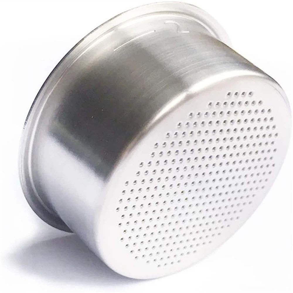 51mm Filter Basket Stainless Steel Portafilter Basket Espresso Handle Basket Compatible with  Espresso Maker,Double Cup Filter Basket Replacement(2 Cup)