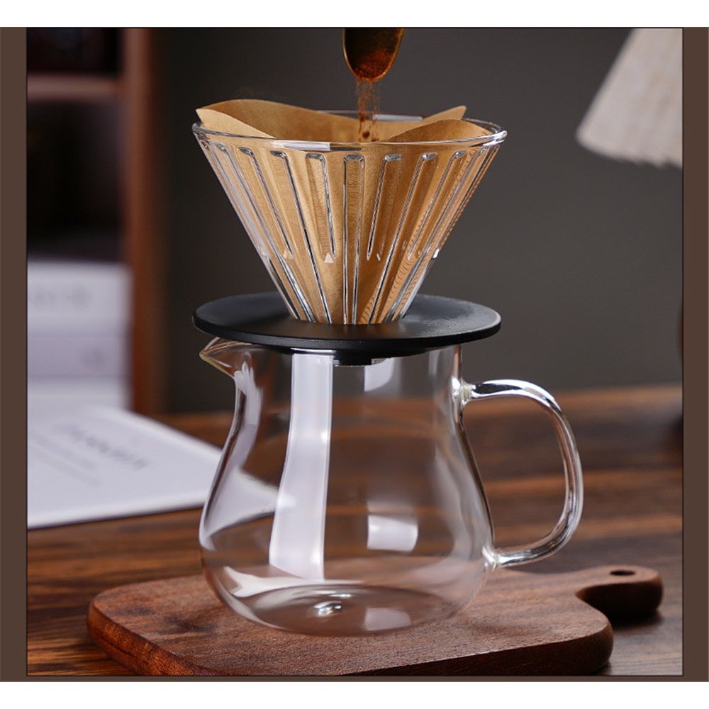 Immersion Pour Over Dripper, Glass Coffee Maker with One-Switch Control for French Press & Drip Styles, Beginner-Friendly All-in-One Brewing System