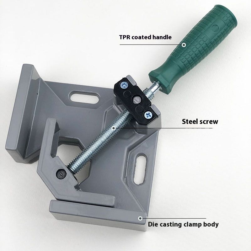 Aluminum Single Handle 90 Degree Right Angle Clamp Angle Clamp Woodworking Frame Clip Right Angle Folder Tool