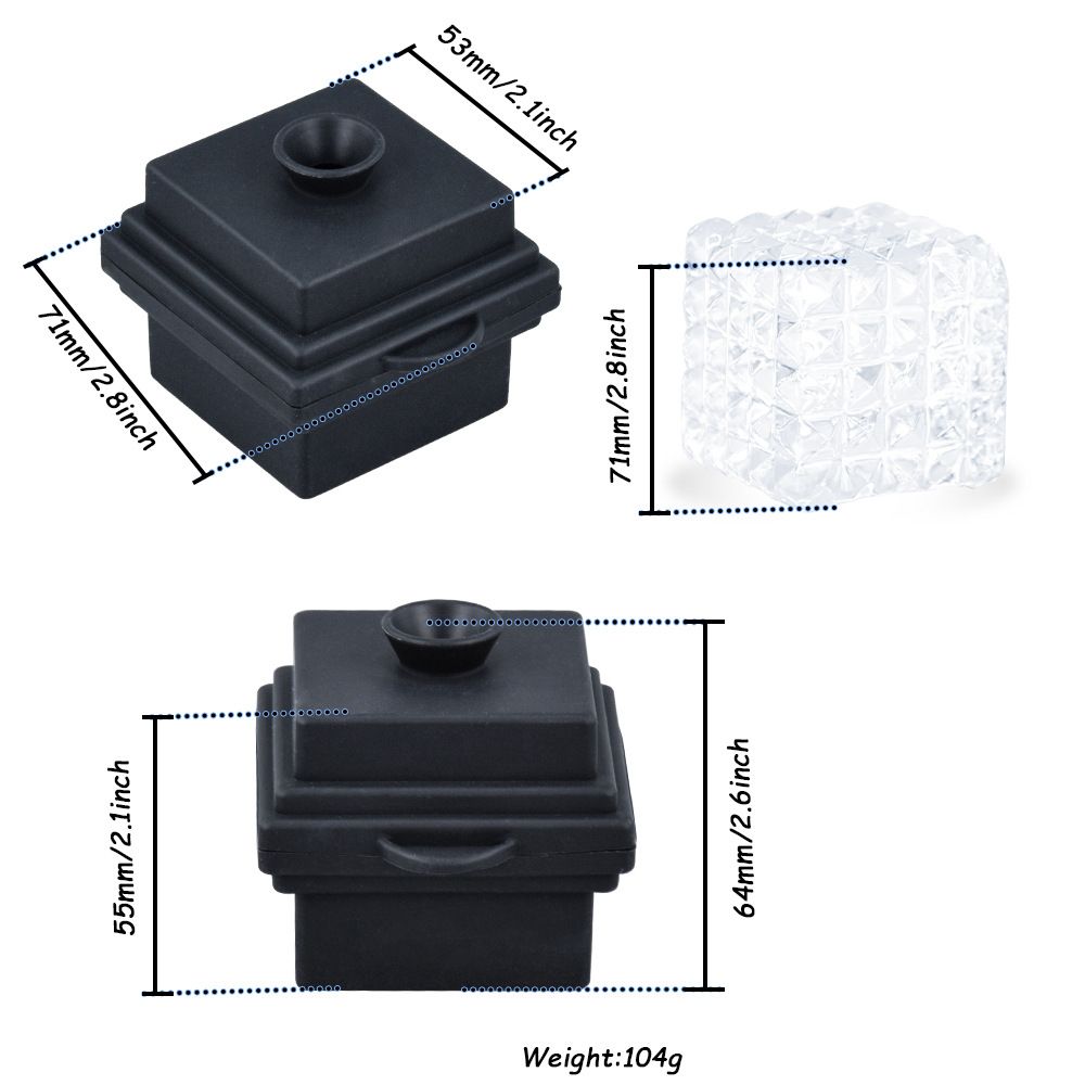 Perfect Etched Large Cubes, Slow Melting for Whiskey and Cocktails, Food Grade Premium Silicone, Dishwasher Safe  (2PCS)