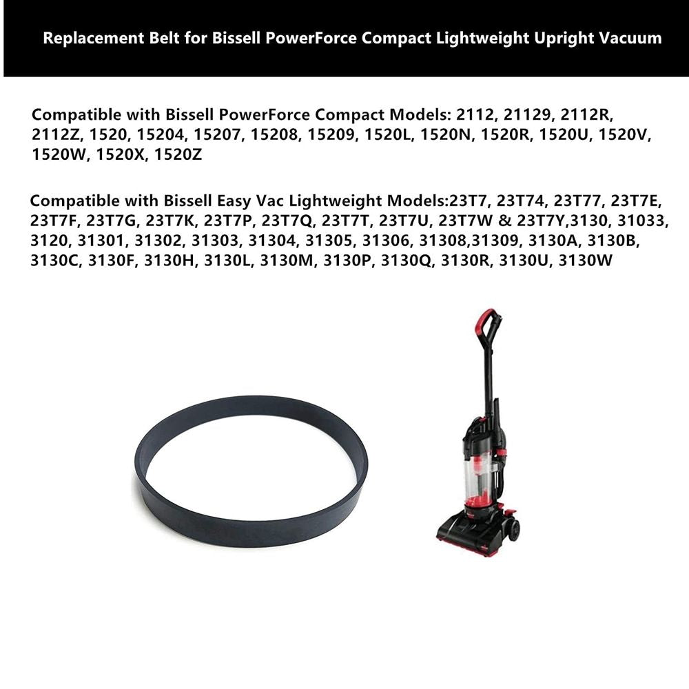 1604895 Vacuum Belts Compatible with  Vacuum Cleaner,Replacement Belt Parts for  Upright Vacuum Cleaner (2 )
