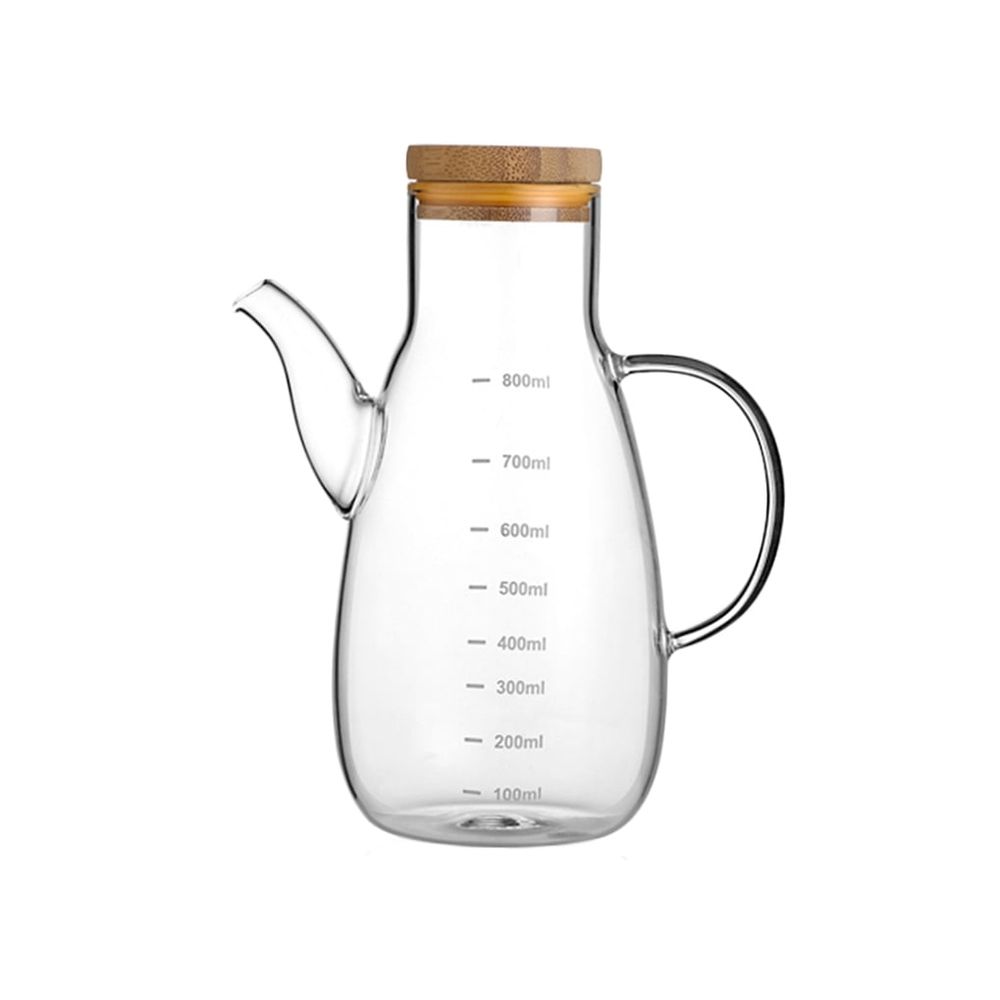 800 Ml Heat-resistant Oil Pot Dispenser ttle Measure Olive