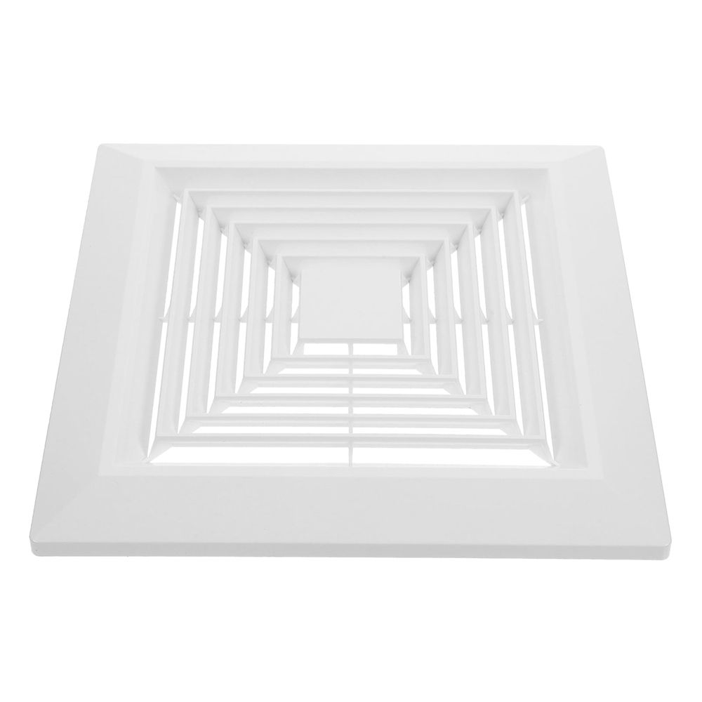 White Plastic Bathroom Fan Vent Cover with Springs for Ceiling Air Diffuser Replacement