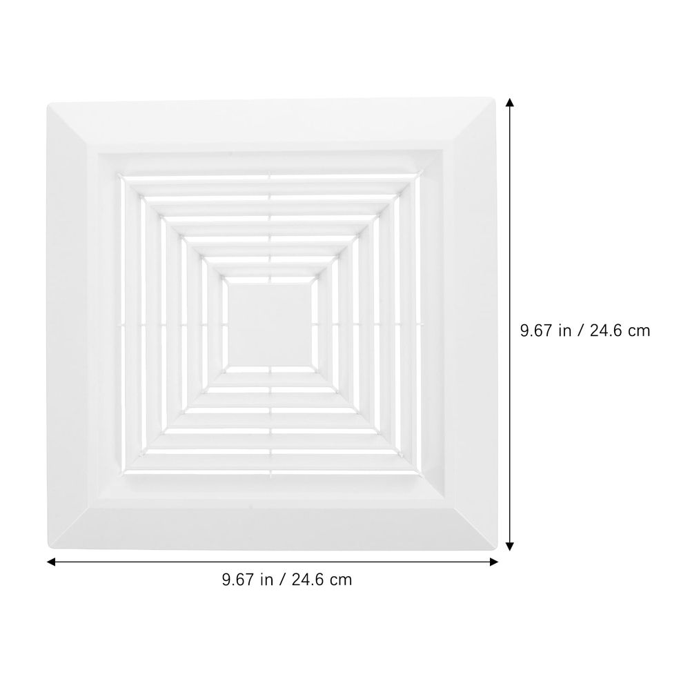 White Plastic Bathroom Fan Vent Cover with Springs for Ceiling Air Diffuser Replacement