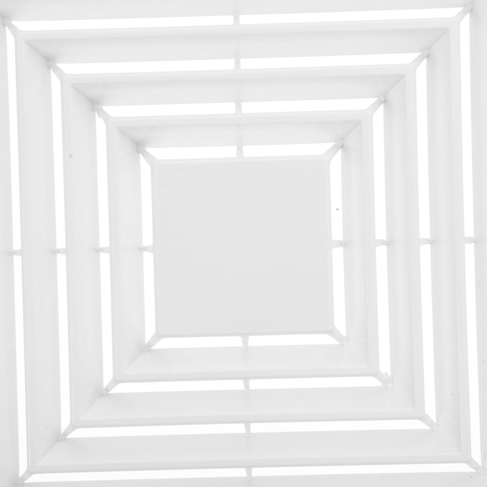 White Plastic Bathroom Fan Vent Cover with Springs for Ceiling Air Diffuser Replacement