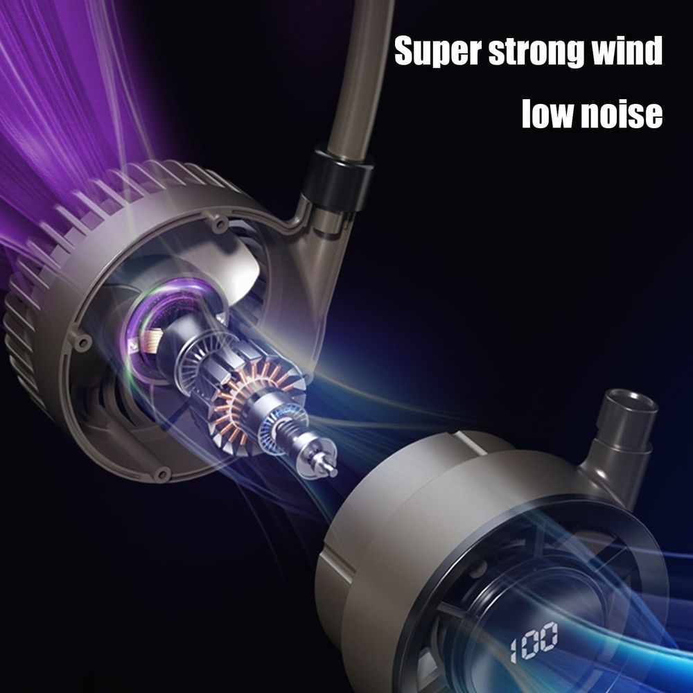 Multi Functional Rechargeable Neck Fan, Portable Bladeless Neck Fans, Hands-Free Portable USB-C Fast Charge, a New Portable Fan for Work and Life