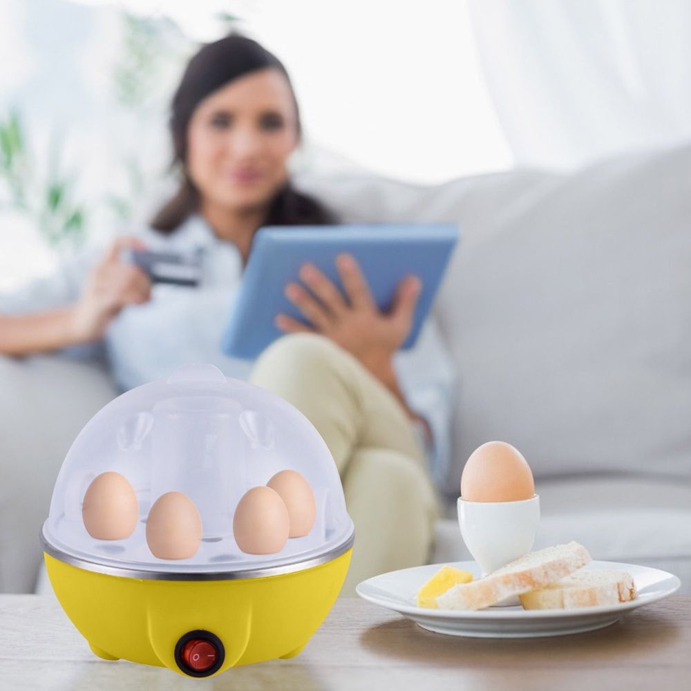 Electric Egg Cooker Multifunction Steam Boiler Automatic Shut Off Portable Steamer for Hard Soft Poached Eggs Omelets with 7 Egg Capacity 350W ABS Stainless Steel