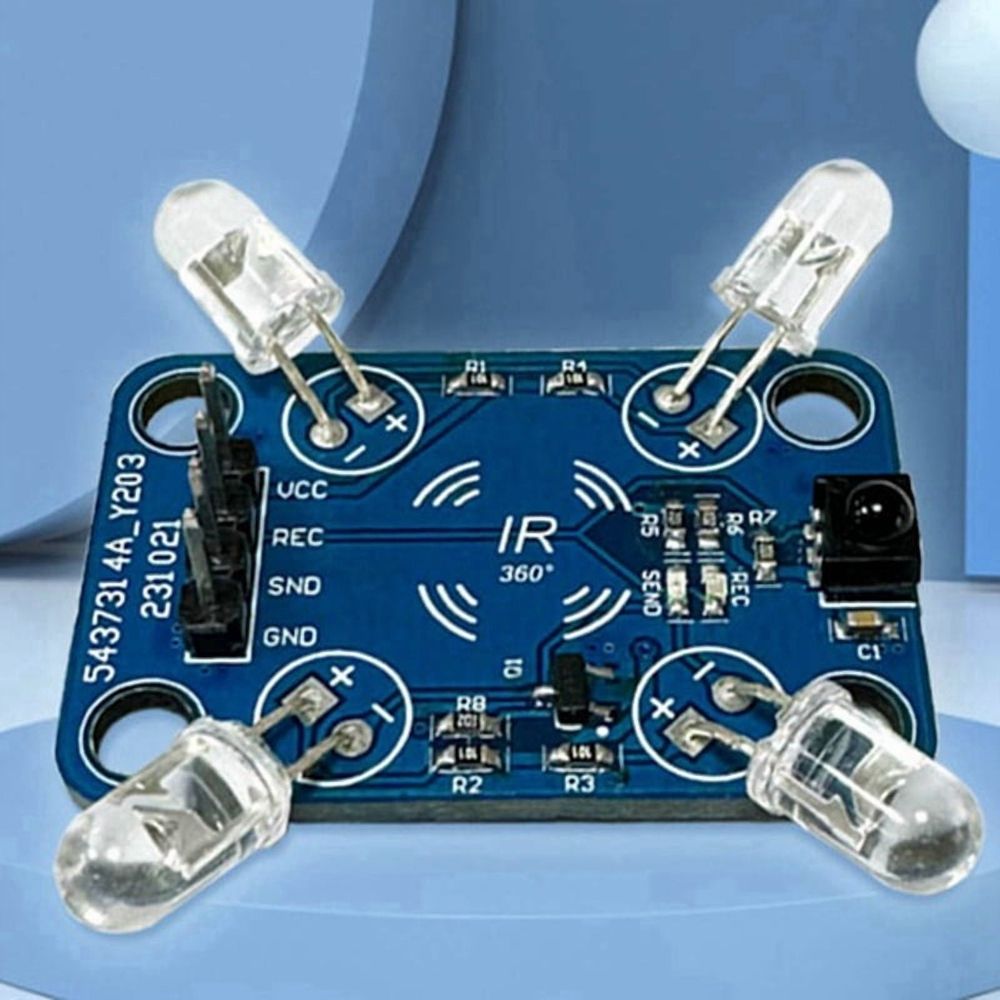 2X Infrared Transmitter-Receiver 360° Infrared Signal Transmission Without Dead Angle Multi-Functional Convenient Module
