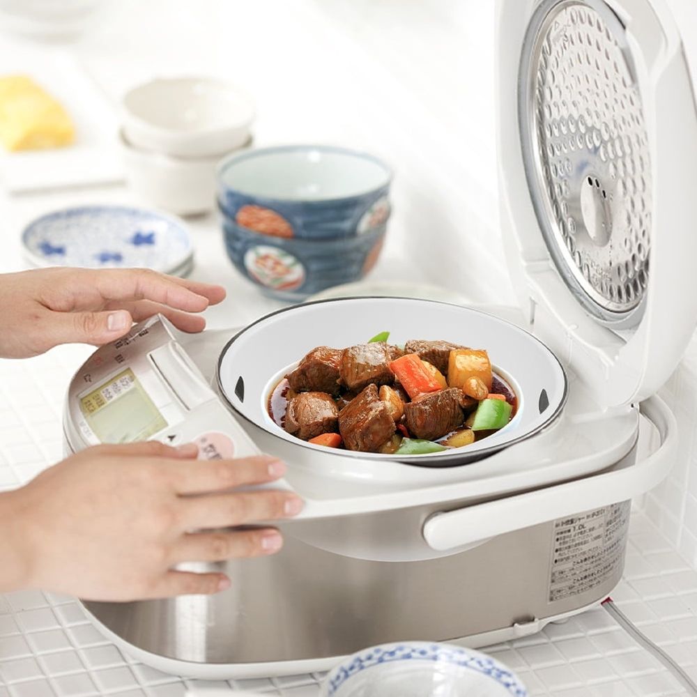 White Plastic Steamer Basket, Durable and Multi-Purpose for Rice Cookers, Pots, and Healthy Cooking