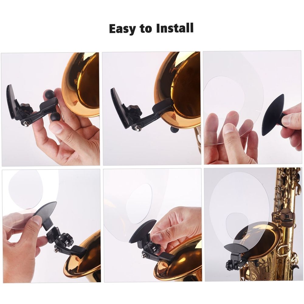 Plastic Saxophone Deflector Sound Deflector with Mute & Reflect Sound Functions for Wind Instrument