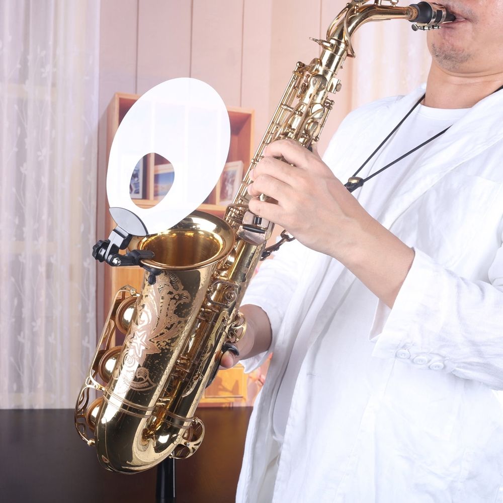Plastic Saxophone Deflector Sound Deflector with Mute & Reflect Sound Functions for Wind Instrument
