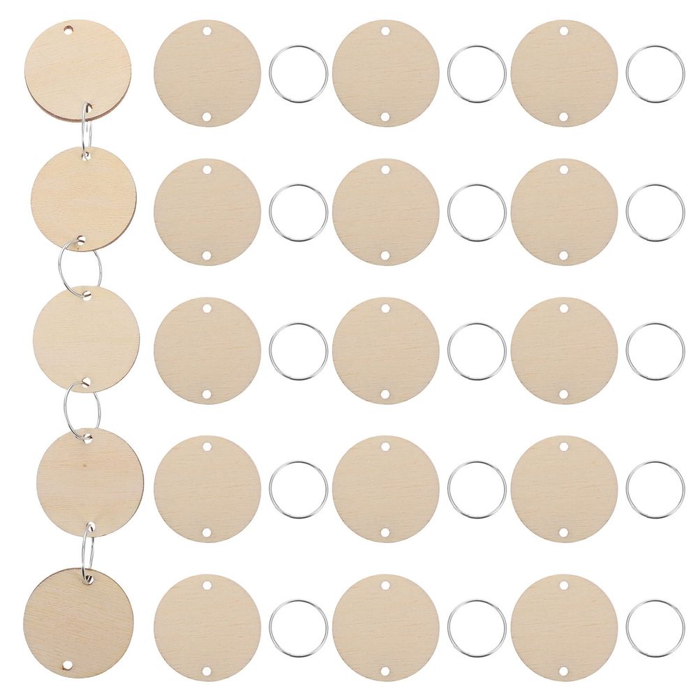 Small Round Wood Discs Wooden Discs 100pcs for Craft Projects