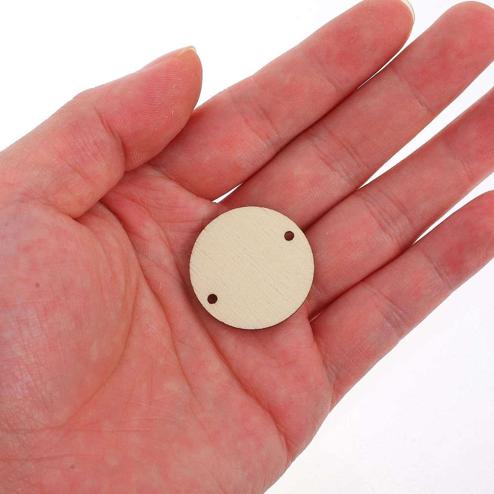 Small Round Wood Discs Wooden Discs 100pcs for Craft Projects