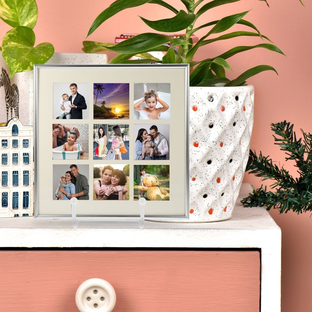 White Metal Easel Stand for Plates, Photos & Artwork – Multifunctional Iron Tabletop Display Holder, 2.95 x 4.13 x 4.13 Inches
