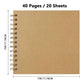 7x7 Inch Hardcover Scrapbook Album, Kraft Paper DIY Memory Book with 20 Sheets for Family, Wedding and Photo Preservation