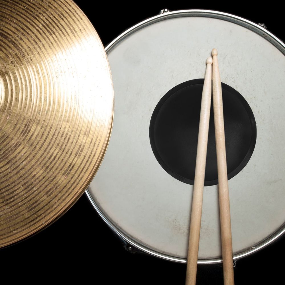 Lightweight Drum Practice Pad Sound Absorbent Pad Black Silicone 1Pack