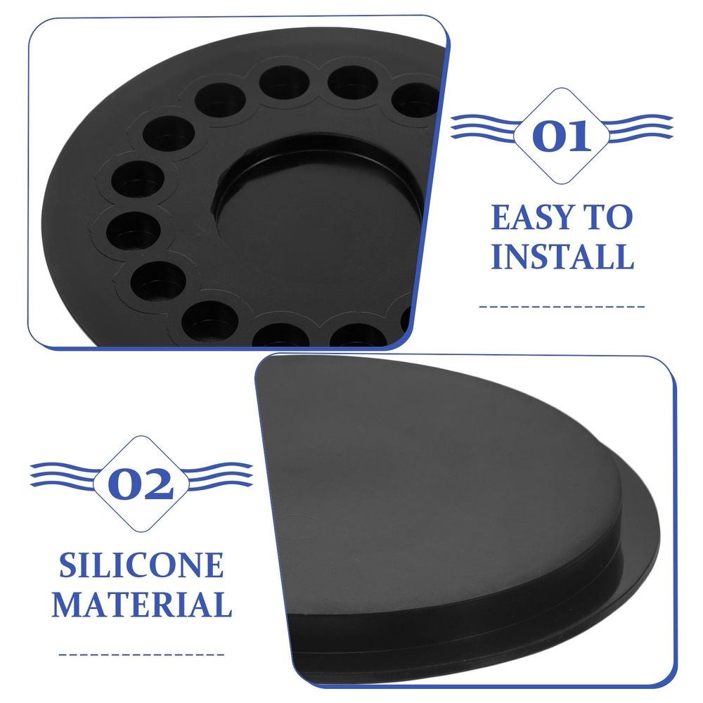 Lightweight Drum Practice Pad Sound Absorbent Pad Black Silicone 1Pack