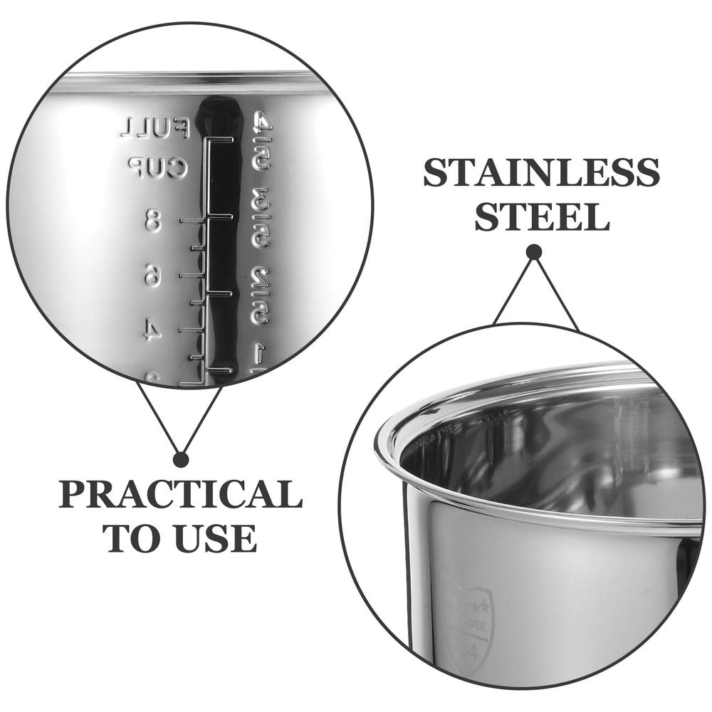 Plated Stainless Steel Inner Pot for Rice Cooker, and Versatile Cooking Accessory