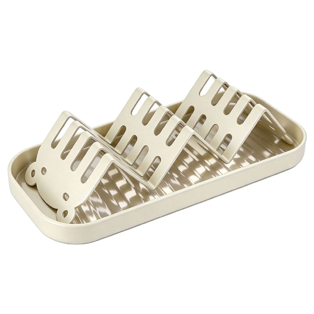Wavy Soap Dish, Metal Self Draining Shampoo Bar Holder, White Drip Tray Quick Dry Soap Rack, Rustproof Bathroom Shower Soap Organizer, Wavy Soap Dish Holder for Shampoo Bars Conditioner Bars