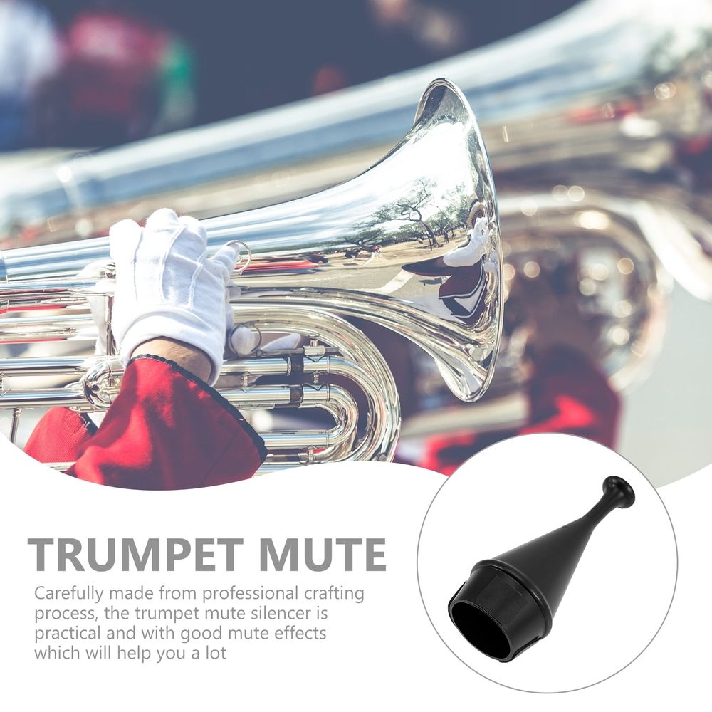 Practice Trumpet Mute Black ABS Material Lightweight and Easy to Use