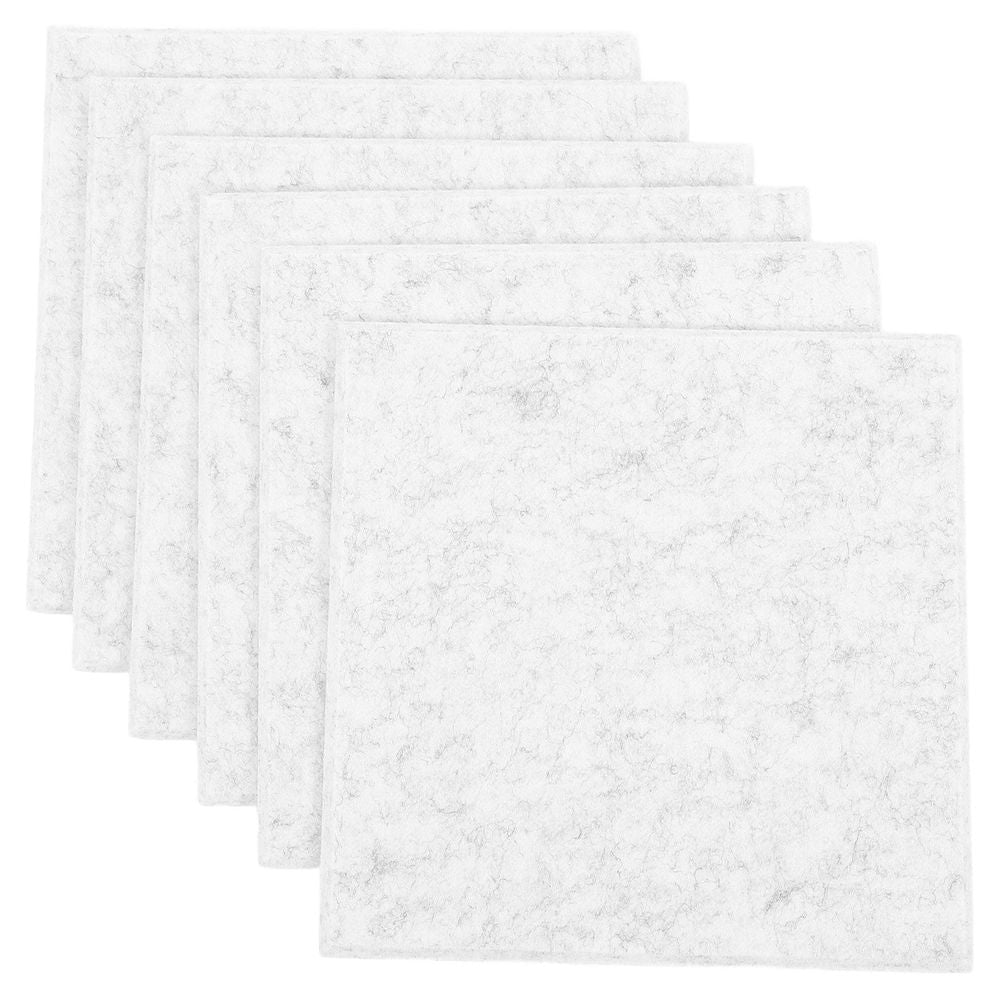 6Pcs Grey Felt Bulletin Boards for Wall Sound Insulation and Photo Display with Pin Message Function