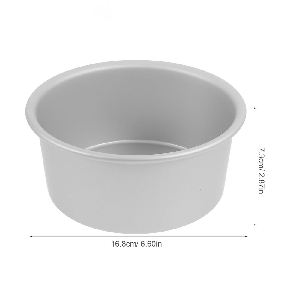 3Pcs Aluminum Alloy Round Cake Pans Plated Silver Baking Tins for Home Use