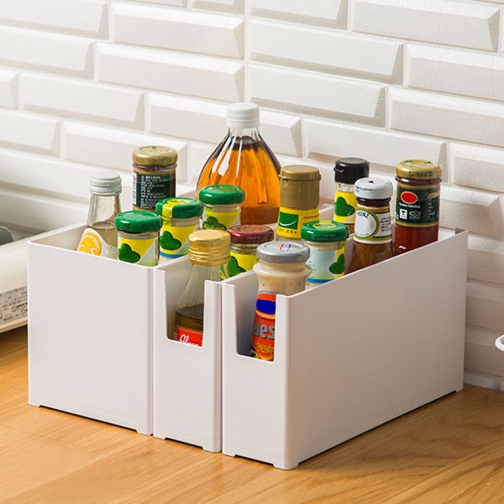 Cabinet Organizer White Plastic Chopstick Holder for Kitchen Use