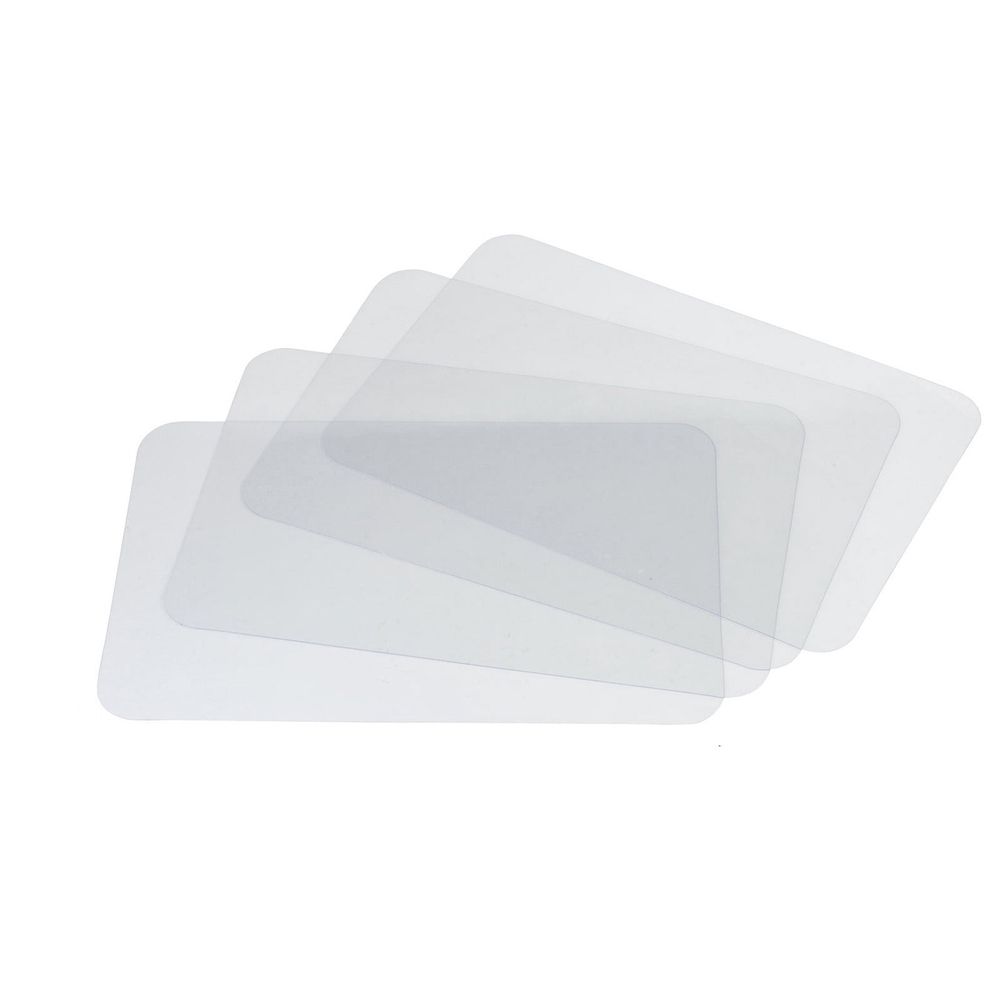 4 Pack Clear Refrigerator Shelf Liners, 16 x 11 In Waterproof Washable Cuttable Fridge Mats, Non-Slip Frosted Drawer & Cabinet Liner Pads