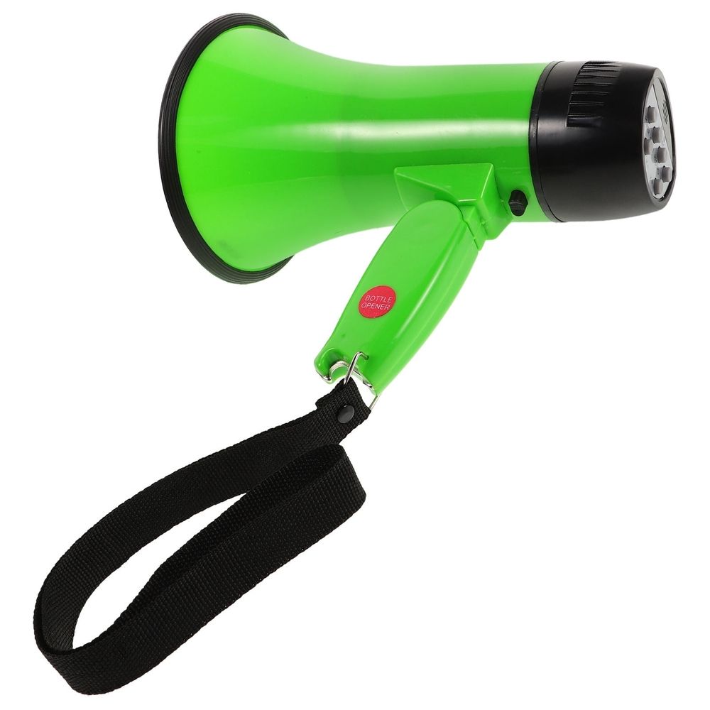 Handheld Design Green Megaphone Clear Sound Loudspeaker Crowd Control 1Pack