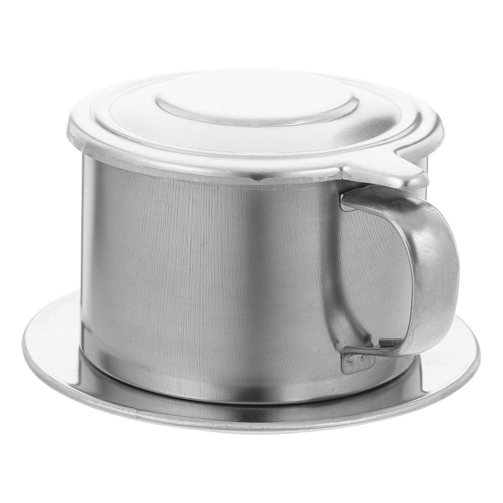 Silver Plated Vietnamese Coffee Drip Filter Maker for Home and Office Brewing Fresh Coffee