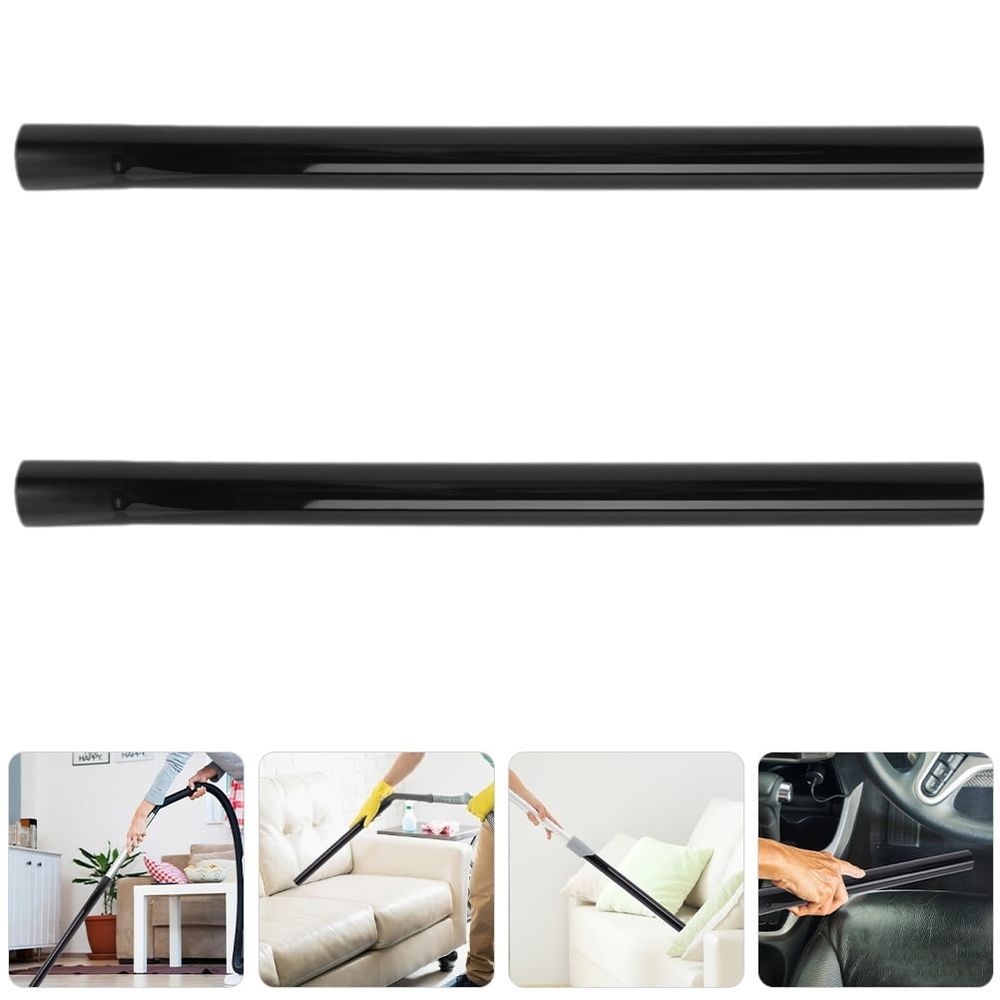 Vacuum Extension Set, 2-Pack Black ABS Tubes, and Smooth for Large Debris Cleaning