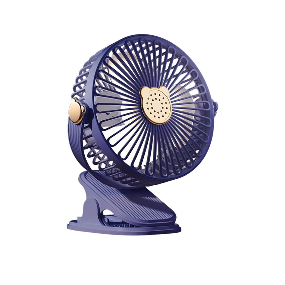 Multi-Purpose Clip Fan with Light - Rechargeable Fan, Variable Speeds, USB Portable for Office, Bedroom