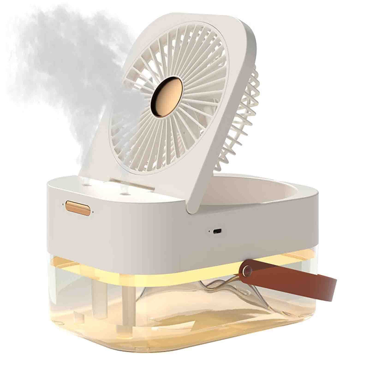 Double-spray Remote Control Timing Spray Humidifier Desktop Small Fan with Night Light Mute