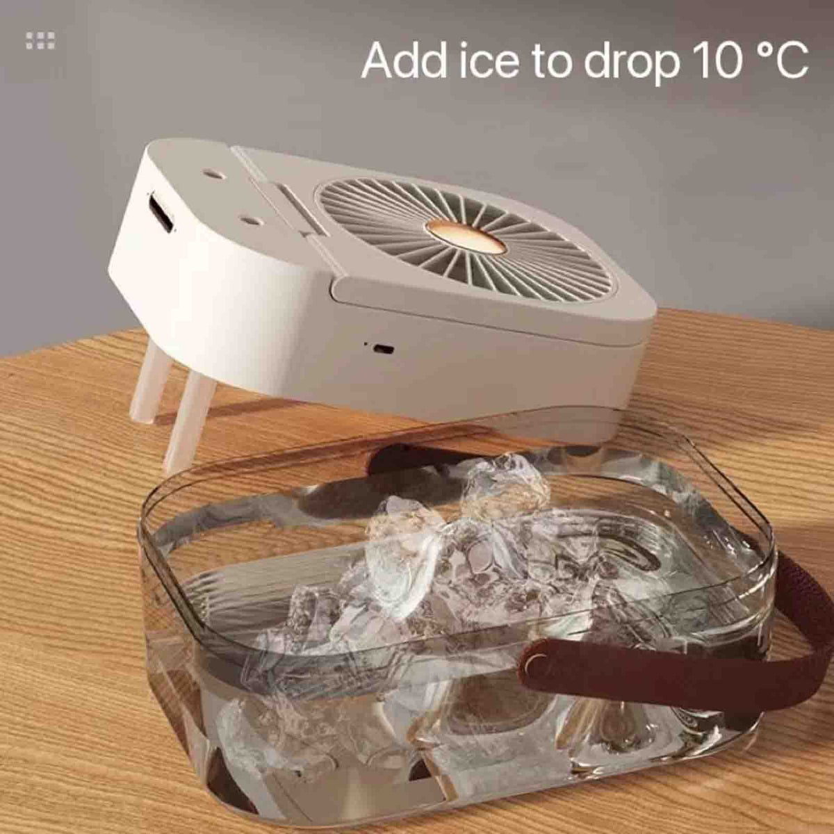 Double-spray Remote Control Timing Spray Humidifier Desktop Small Fan with Night Light Mute