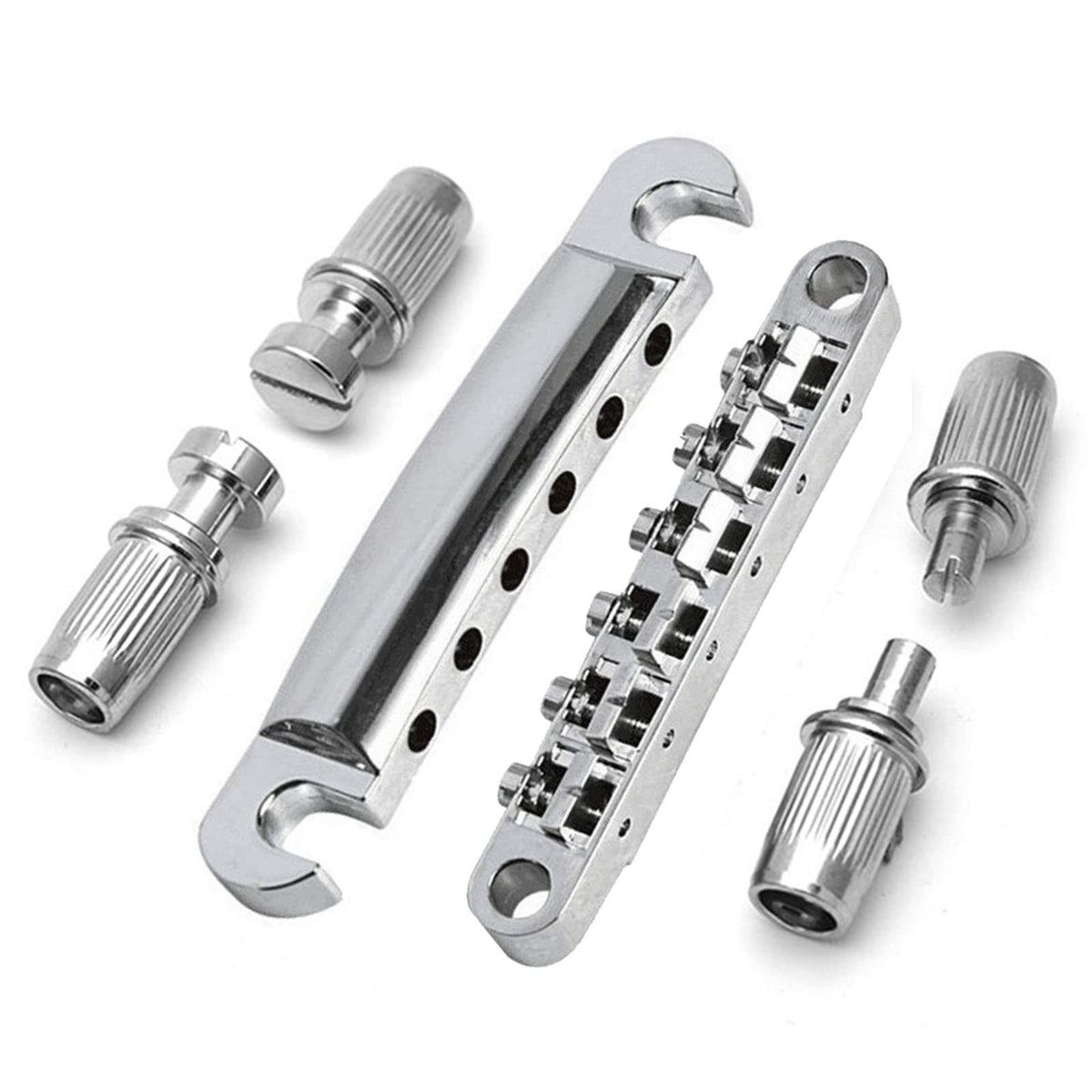 Electric Guitar Tune- Tailpiece Bridge Set w/Studs Mounting Accessories Fit For Replacement Parts