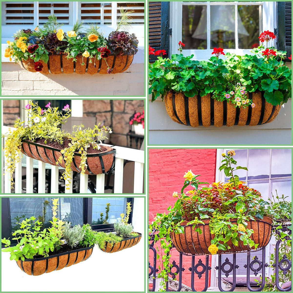 Coco Liners for Planters - 36 Inch Trough Coconut Liners for Planters, Window Box Coco Liners, Natural Coconut Fiber