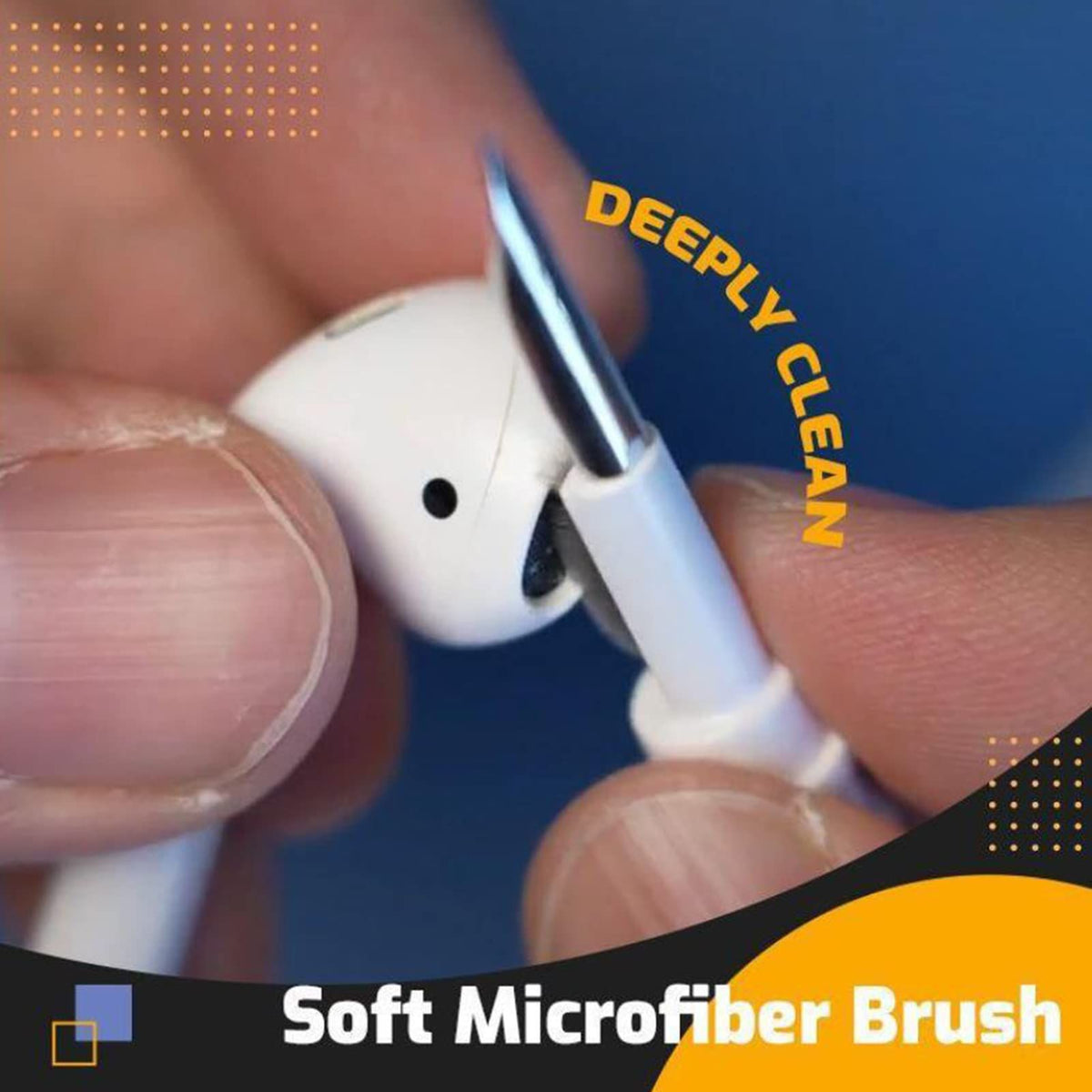 Earbuds Cleaner Kit for Multi-Function Cleaning Pen Soft Brush for Bluetooths Earphones Case Cleaning Tools for Earbuds White