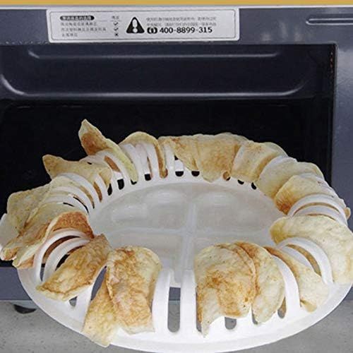 Potato Chips Tray with Slicer, Food Grade Oil-Free Heat-resistant Sauce Plates Potato Chips Tray Microwave Oven Homemade Potato