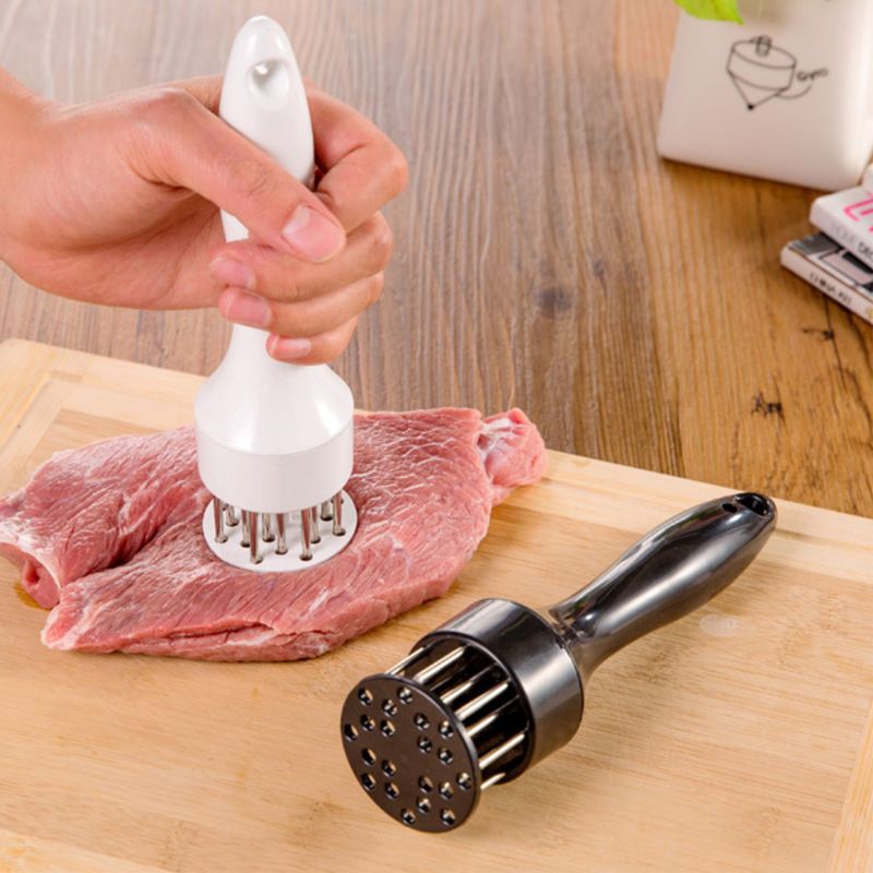 Meat Tenderizer Tool with Ultra Sharp Stainless Steel Needle Blades 2 Pack Meat Tenderizer Tool Profession Kitchen Gadgets Jacquard