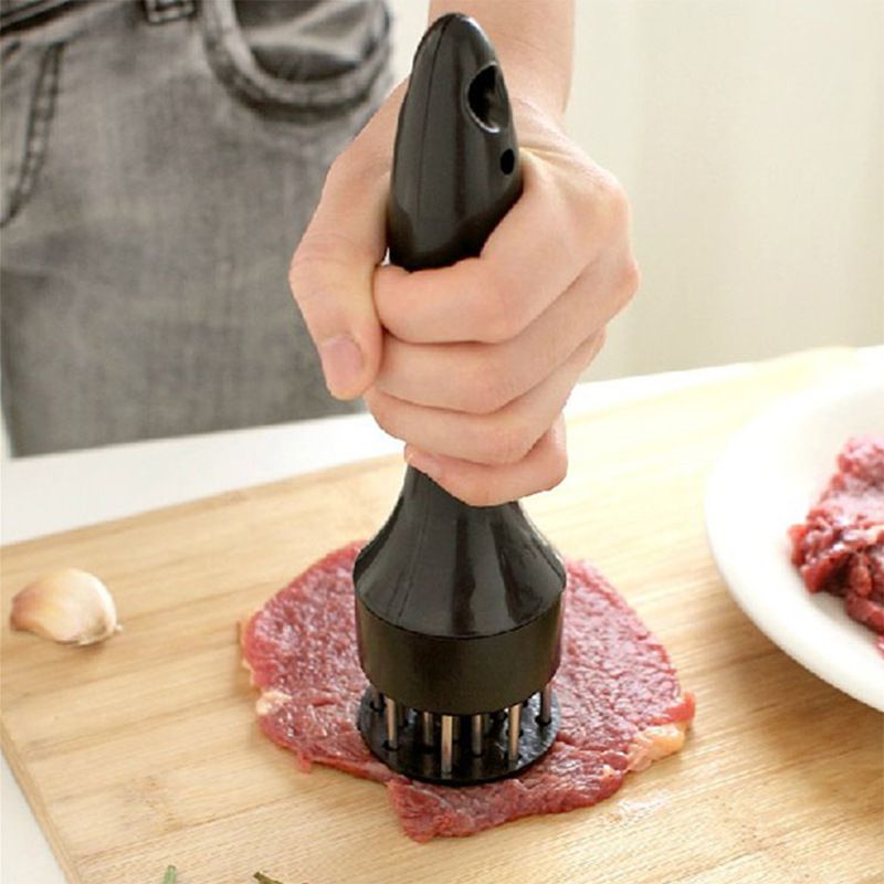 Meat Tenderizer Tool with Ultra Sharp Stainless Steel Needle Blades 2 Pack Meat Tenderizer Tool Profession Kitchen Gadgets Jacquard