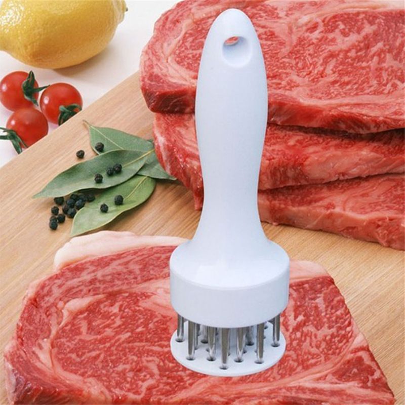Meat Tenderizer Tool with Ultra Sharp Stainless Steel Needle Blades 2 Pack Meat Tenderizer Tool Profession Kitchen Gadgets Jacquard